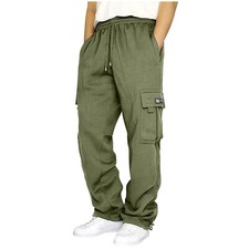 Mens Joggers Pants Tracksuit Bottoms Loose Jogging Straight Sweatpants Trousers~