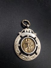 Vintage Silver Watch Fob Gold