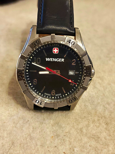 Wenger mens quartz 100m date - 100m,
