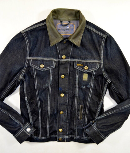 Diesel denim leather collar - diesel,
