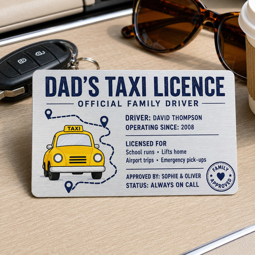 Personalised dad taxi - personalised, dad's