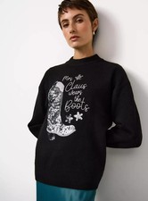 Ladies Christmas Sequin Cowboy