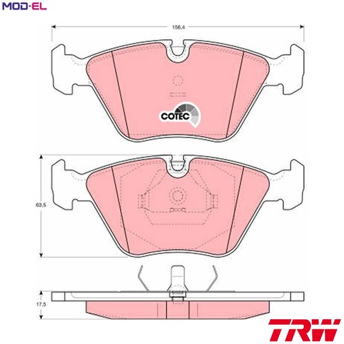 Brake pad set disc - set,