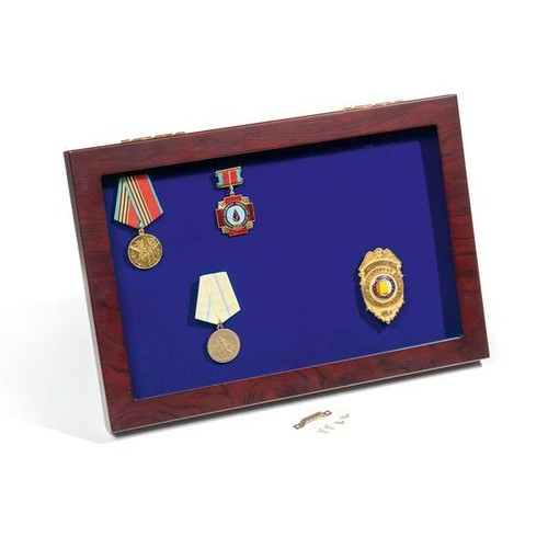 Militaria vitrine with glass - militaria,