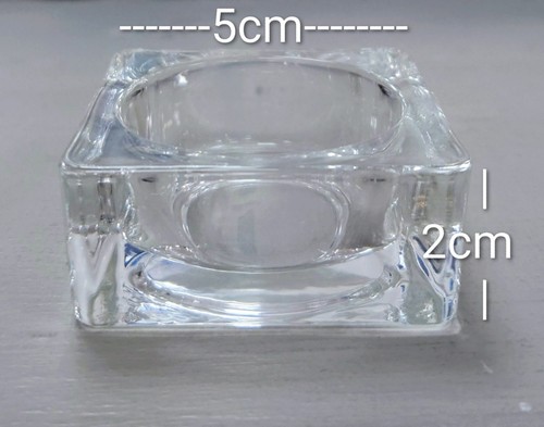Square glass tea - , holders