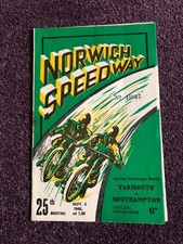 Speedway programme at Norwich