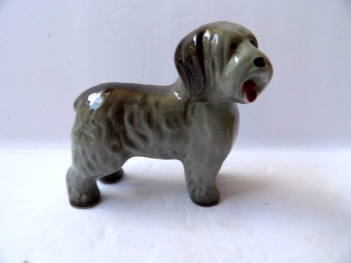 Vintage old english sheep dog - old,