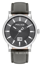 Police black leather mm - black/leather, 42