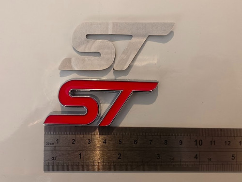 Ford badge red silver - red, &