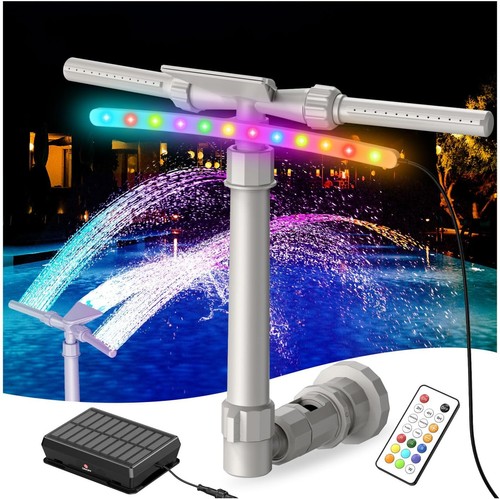 Solar pool fountain with - solar,