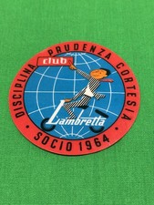Original Italian Lambretta Club "DISCIPLINA - PRUDENZA-CORTESIA "1964 Decal ULMA