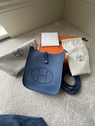 Hermès evelyne blue leather - evelyne,