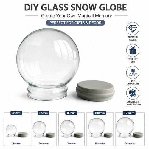 Diy empty glass snow - snow, globe