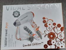 RARE-travel hair dryer Vidal Sassoon Ltd edition, 50th anniversary- Floral - New