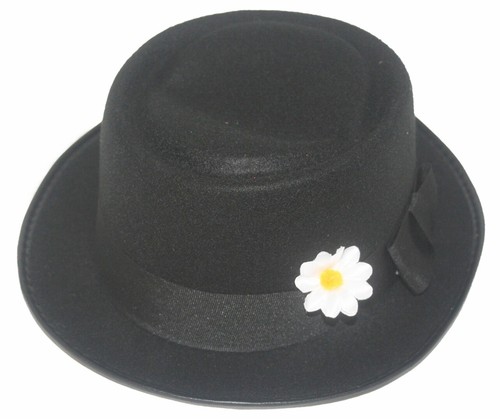 Black pie hat - black, with