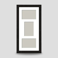 BLACK TRIPLE PHOTO FRAME with