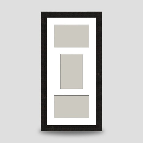 Black triple photo frame - frame, with