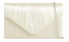 Women Satin Pleated Clutch Bag