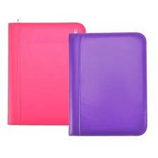 Arpan A4 Zipped Conference Folder, Ring Binder Portfolio with Calculator & Pad