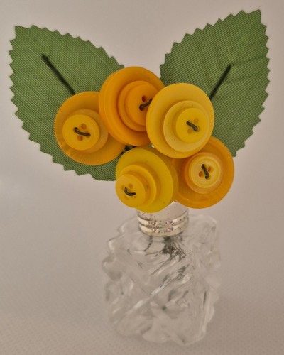 Handmade button bouquet - button,