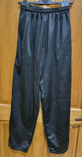 Black shiny elasticated - , waist
