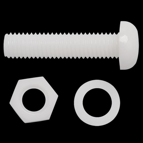 Flat washers white plastic - flat,