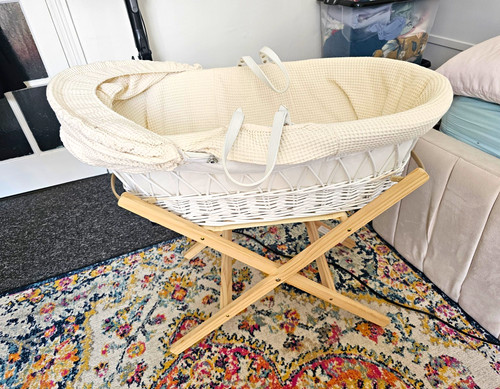 White cream wicker moses - white/cream,