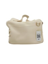 Reiss Women's Bag Cream Leather with Cotton Clutch