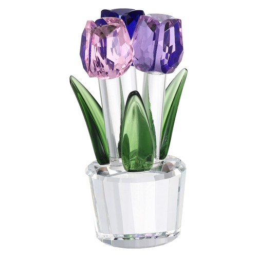 Crystal tulips flower figurine - tulips,