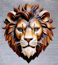 LION HEAD 2D (flat) rustic