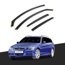 BMW 3 Series E91 Touring 2005-2012 5 Door Estate Wind Deflectors 4pc Tinted