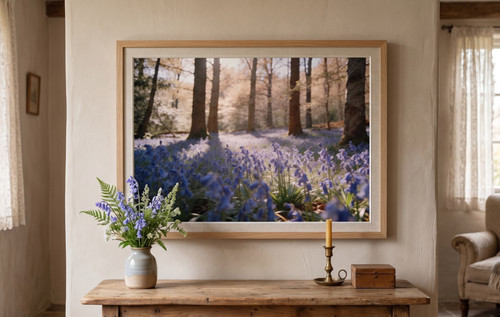 Bluebell woodland wall art - woodland,
