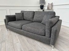 DFS Grey Fabric 3 Seater Sofa