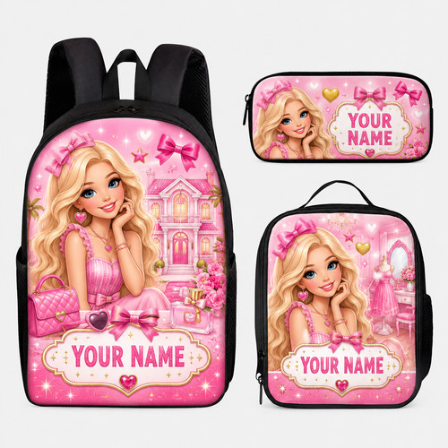 Custom backpack set barbie - custom,
