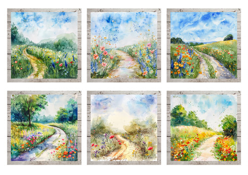 Wildflower card toppers - wildflower, for