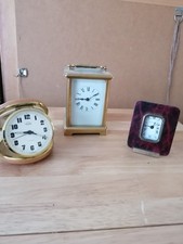 French brass carriage clock, Matthew Norman 8day clock, Timecal travelling clock