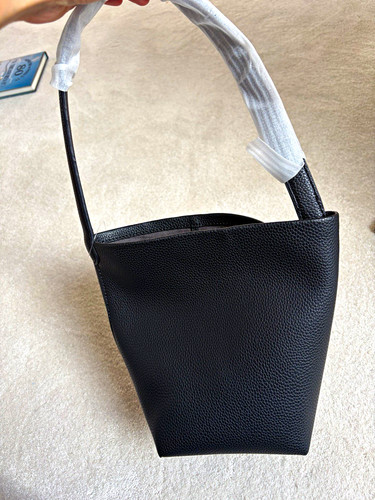Black pebbled leather - leather, small
