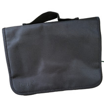 FCUK Wash Bag Travel Hanging/Folding BLACK - Gym, Holidays - Brand New