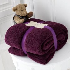 Teddy Bear Throw Blanket Super Soft Cuddly Warm Sofa Bed Double King All Colors 