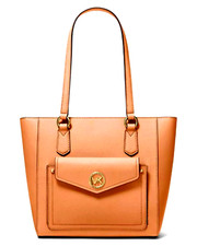 Michael Kors Women's Joey Medium Pocket Leather Tote Bag/Hand Bag - Brown