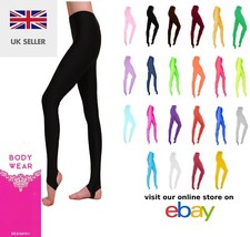 Nylon STIRRUP LEGGINGS DANCE DISCO FITNESS GYMNASTIC GIRLS CHILD'S KIDS
