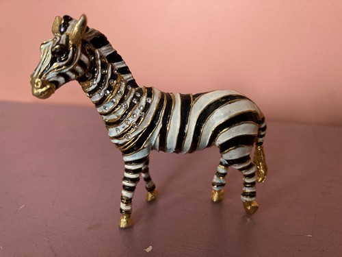 Rhinestone encrusted zebra - rhinestone,