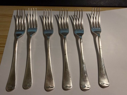Set six vintage - six, silver