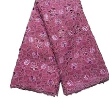 Luxury Hot Pink Stoned Lace
