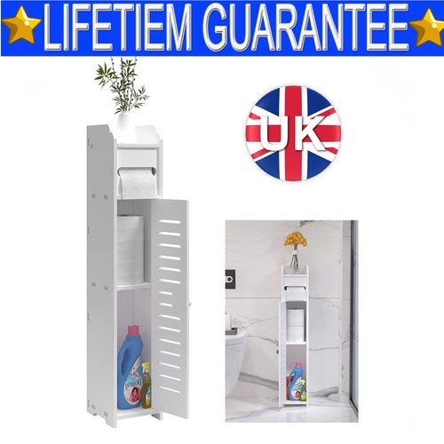 White bathroom cabinet storage - white,