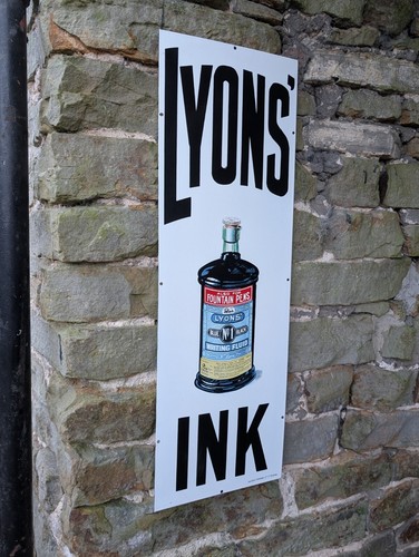 Lyons ink enamel sign - enamel,