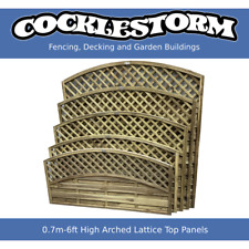 0.7m-6ft High x 6ft Wide Timber Euro Arch Lattice Top Garden Fence Panels
