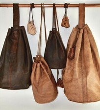 Organic leather drawstring - organic,