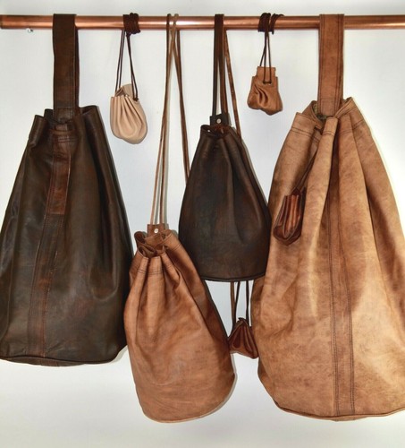 Organic leather drawstring - organic,