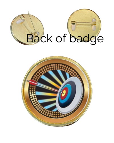 Archery bull 27mm metal lapel - metal,